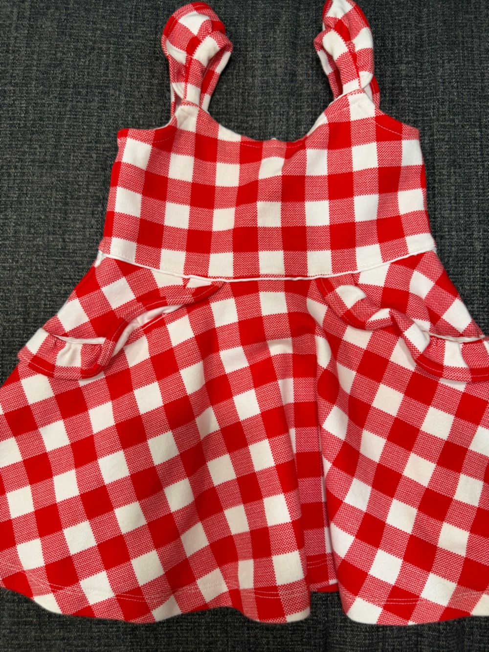 Janie and Jack Red and White Gingham Dress